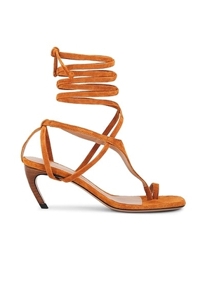 THE ATTICO Nova Sandal in Cigar - Brown. Size 36 (also in 36.5, 37, 37.5, 38, 39, 40, 41).