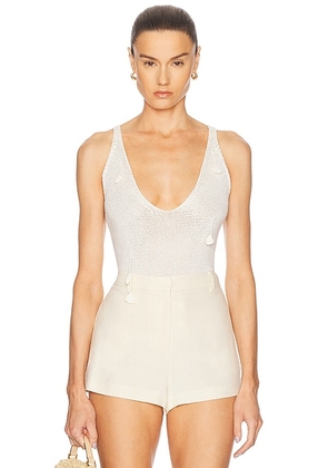 Anna October Lula Top in Ivory - Ivory. Size L (also in M).