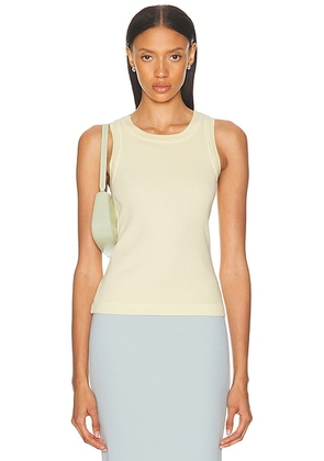 Citizens of Humanity Isabel Rib Tank Top in Napoli - Yellow. Size L (also in M, XL, XS).