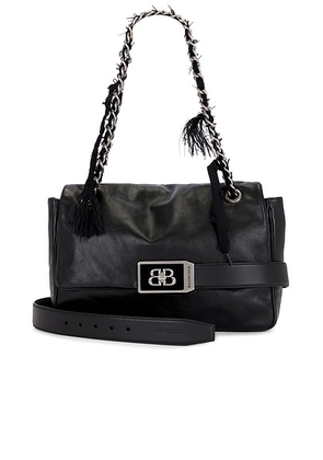 Balenciaga Modu Flap Medium Chain Bag in Black - Black. Size all.