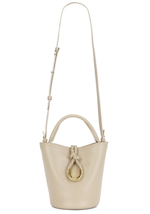 Bottega Veneta Small Liberta Bucket Bag in Ecru & Muse Brass - Ivory. Size all.