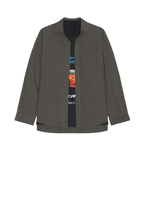 Balenciaga x Lamborghini Long Sleeve Layered Shirt in Elephant Grey - Grey. Size 2 (also in ).