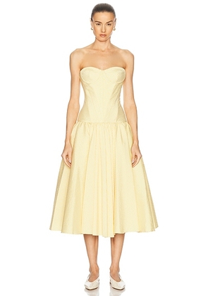 Alexis Summers Dress in Yellow Stripe - Yellow. Size L (also in M, S, XS).