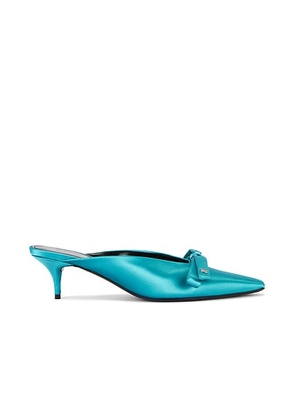 Balenciaga L50 Nano Bow Mule in Blue & Silver - Teal. Size 36 (also in 37, 39).