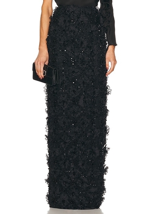 Carolina Herrera Embellished Column Skirt in Black - Black. Size 2 (also in 0, 4).