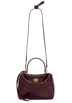 Balenciaga Rodeo Mini Top Handle Bag in Dark Burgundy - Burgundy. Size all.
