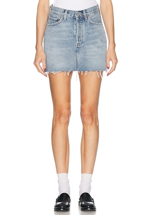 AGOLDE V-waist Mini in Force - Blue. Size 23 (also in 24, 25, 26, 27, 28, 29, 31, 33, 34).