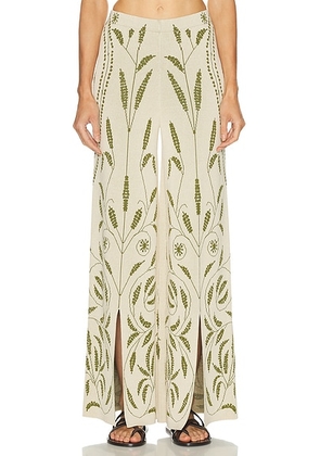By Malene Birger Jorith Trouser in Garden Jacquard - Cream. Size L (also in M, S, XS).