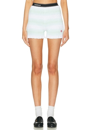Casablanca Short in Mint & White - White,Green. Size L (also in M, S, XS).
