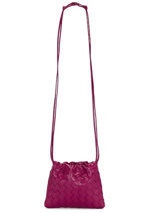 Bottega Veneta Small Intrecciato Dustbag in Cinnabar & Gold - Fuchsia. Size all.