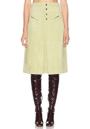 Chloe Suede Skirt in Dusty Wheat - Beige. Size 40 (also in 38).