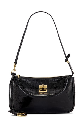 Balenciaga Rodeo Sling Embossed Croc Pochette Bag in Black - Black. Size all.