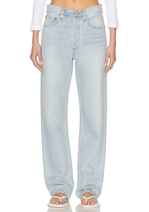 AGOLDE Kelly High Rise Straight Jeans in Wave - Blue. Size 24 (also in 26, 27, 28, 29, 30, 31, 32).