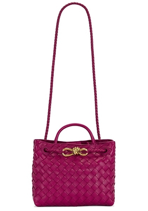 Bottega Veneta Small Andiamo Bag in Cinnabar & Muse Brass - Fuchsia. Size all.