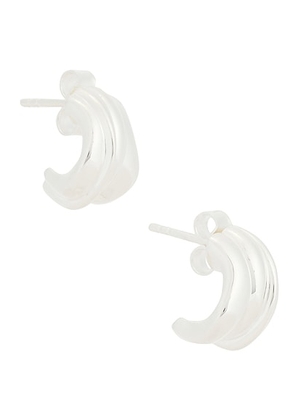 Completedworks Stud Earrings in Silver Plated - Metallic Silver. Size all.