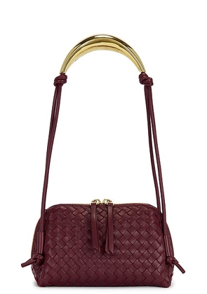 Bottega Veneta Concert Pouch in Barolo & Muse Brass - Burgundy. Size all.