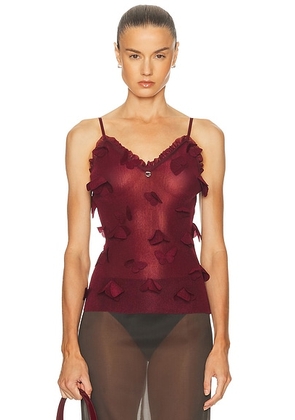 Coperni Butterflies Techno Top in Red - Red. Size L (also in M).