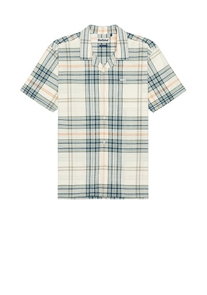 Barbour Berryfell Summer Fit Shirt in Whisper White - White,Blue. Size L (also in ).