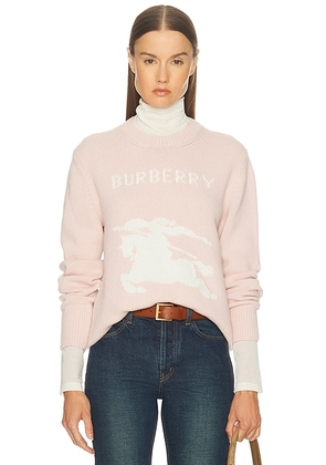 Burberry Long Sleeve Sweater in Bouquet - Blush. Size L (also in M, S, XS).