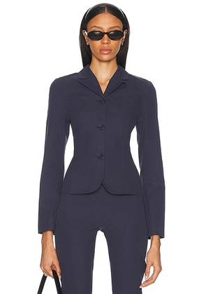 ALFIE Alma Jacket in Blueberry - Navy. Size M (also in S, XS).