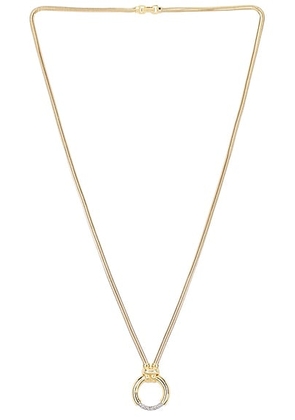 Demarson Kelsey Necklace in Gold  Silver  & Crystal - Metallic Gold. Size all.