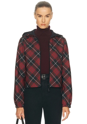 Burberry Salisbury Check Coat in Poppy IP Check - Red,Black. Size M (also in L, S, XS).