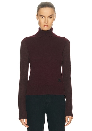 Burberry Turtleneck Sweater in Mahogany Red - Burgundy. Size L (also in M, S, XS).