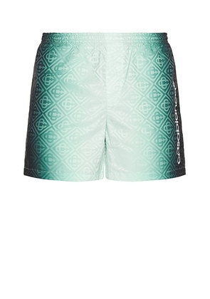 Casablanca Jacquard Printed Swim Shorts in Gradient - Green. Size S (also in ).