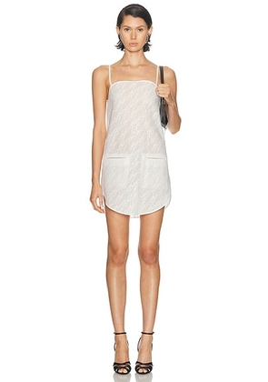 Courreges Circle Lace Dress in Heritage White - White. Size 34 (also in 36, 38).