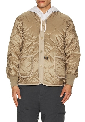ALPHA INDUSTRIES ALS/92 Liner in Vintage Khaki - Brown. Size L (also in M, S, XL/1X, XXL/2X).