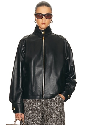 DARKPARK Robbie Plonge Nappa Leather Jacket in Black - Black. Size L (also in S, XS).