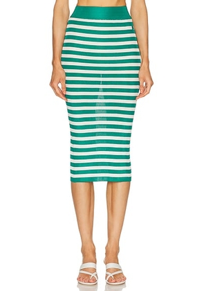Dolce & Gabbana Midi Skirt in Verde & Bianco - Green. Size 36 (also in 40, 42).