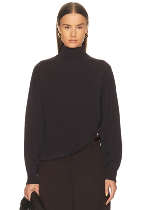 EAVES Allma Asymmetric Sweater in Brown Mahogany - Brown. Size L (also in M, S, XL, XS).