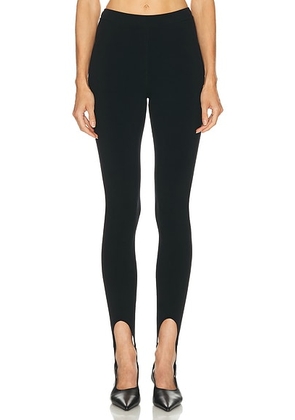 EAVES Deelia Knit Stirrup Legging in Black - Black. Size XS (also in L, M, S, XL, XXS).