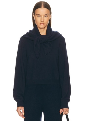 EAVES Parris Detachable Kerchief Crew in Navy - Navy. Size L (also in M, S, XL, XS, XXS).