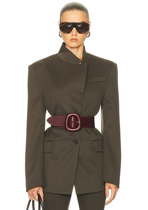 THE ATTICO Wool Jacket in Brown - Brown. Size 38 (also in 40).