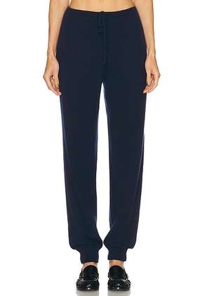 EAVES Normandie Knit Jogger in Navy - Navy. Size L (also in M, S, XL, XS, XXS).