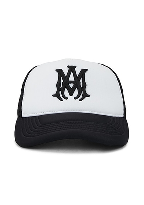 Amiri MA Two Tone Trucker Hat in Black - Black. Size all.