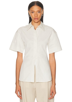 EAVES Aven Shirt in Chalk - White. Size L (also in M, S, XS, XXS).