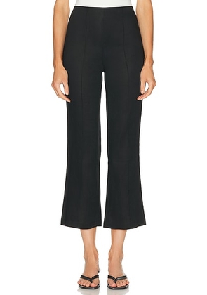 EAVES Iyla Crop Flare Pant in Black - Black. Size L (also in M, S, XL, XS).