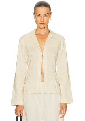EAVES Iyla Shirt Jacket in Natural - Neutral. Size M (also in L, S, XL, XS, XXS).