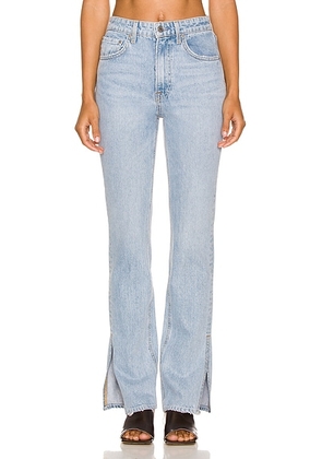 GRLFRND Harlow High Rise Boot Slit Jeans in Hudson Yards - Denim-Light. Size 29 (also in 23, 28, 30, 31, 32).