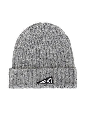By Parra Reversed Flag Beanie in Grey - Grey. Size all.