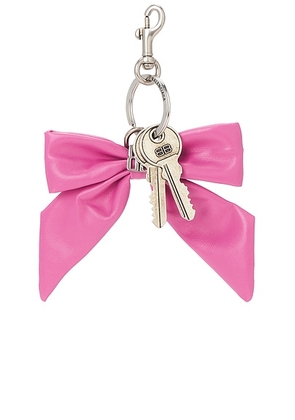 Balenciaga Bow Keyring in Pink & Gold - Pink. Size all.
