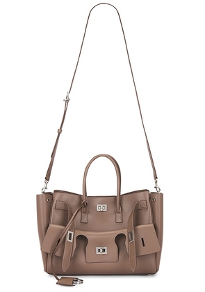 Balenciaga Bel Air Small Carry All Bag in Taupe - Taupe. Size all.