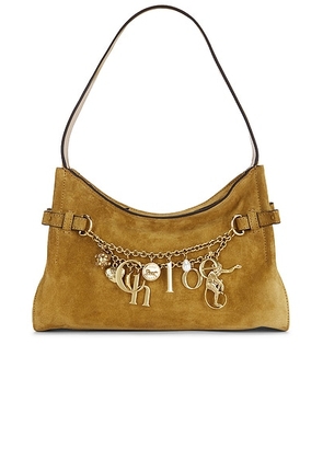 Chloe Charms Shoulder Bag in Gold Khaki - Tan. Size all.