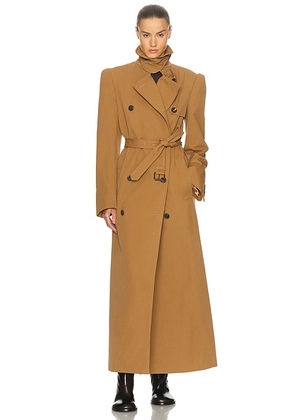 Dries Van Noten Rafti Coat in Tan - Tan. Size 34 (also in 36).