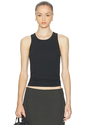 Entire Studios Rib Tank Top in Soot - Black. Size L (also in M, S, XL, XS).