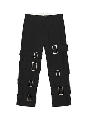COMME des GARCONS Homme Plus Buckle Trousers in Black - Black. Size M (also in L, XL/1X).