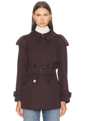 Burberry Trench Coat in Wine Red - Wine. Size 0 (also in ).